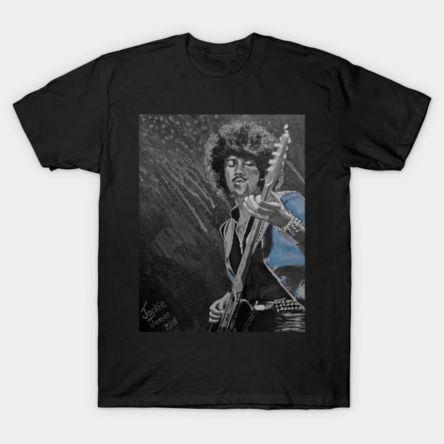 Phil Lynott Blue T-Shirt by JackieJames